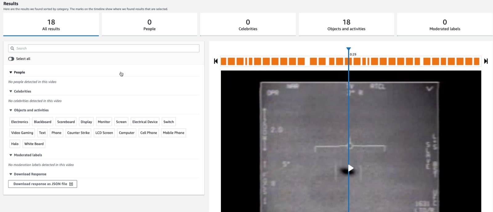 Computer-vision object detection over the released FLIR1 footage