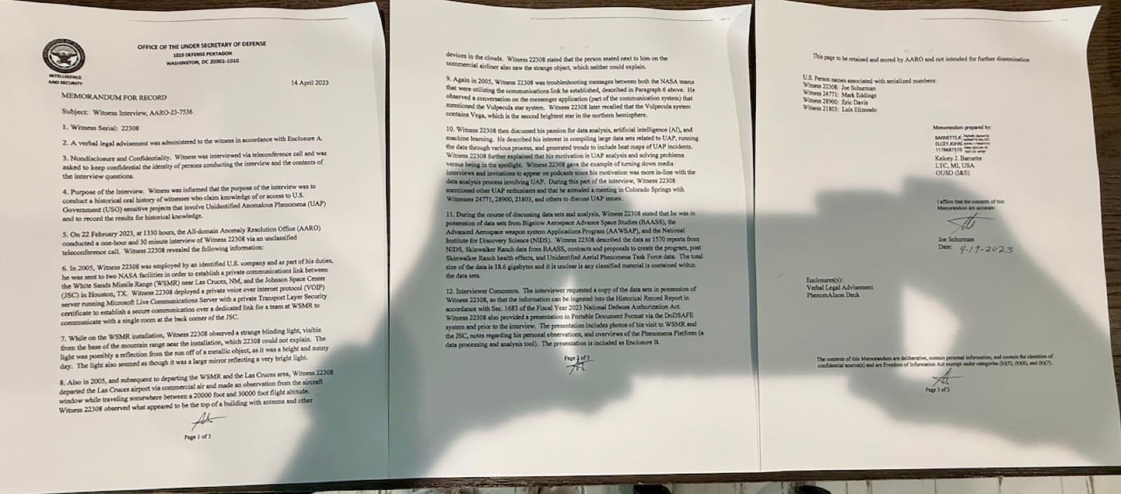 SecDef testimony statement